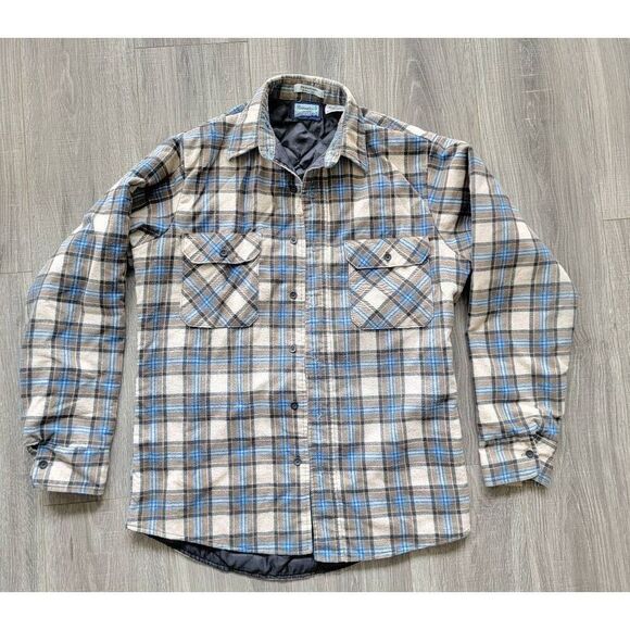 Fieldmaster Flannel Shacket, Mens M,  Plaid Button Up, USA Made, EUC - Picture 1 of 8